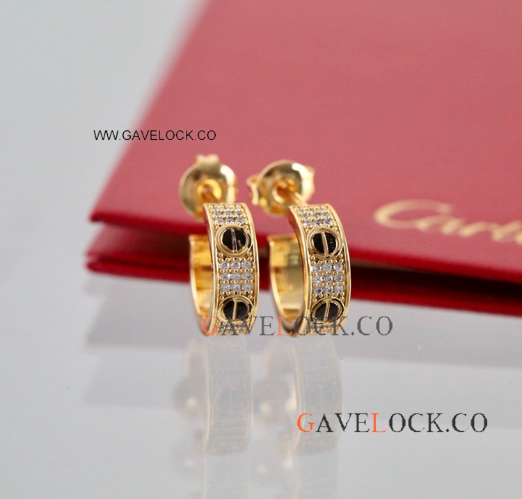 Fashion Replica Cartier Love UFO Earring Iced Out Earring